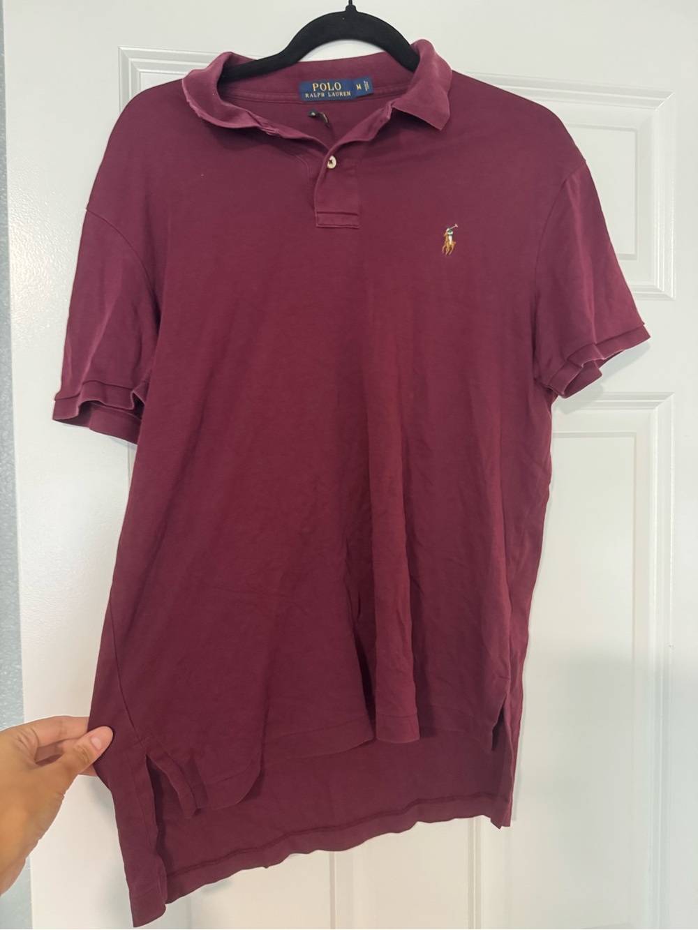Polo by Ralph Lauren Men's Wine Polo with Gold Pony